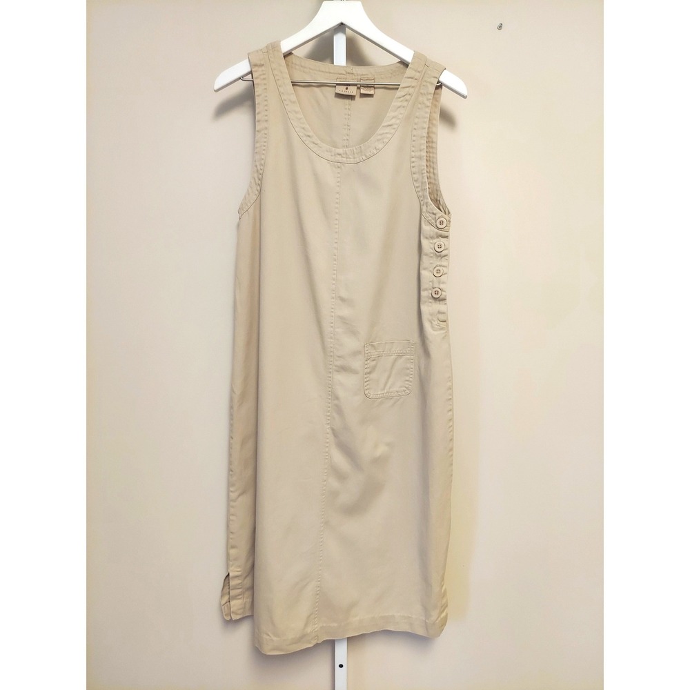 Mountain Lake Casuals Womens‎ Khaki Sleeveless Jumper Dress M Normcore Minimal